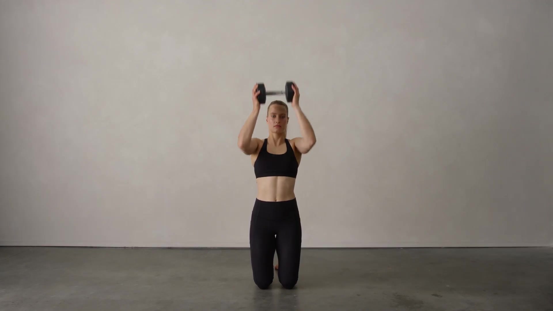 DB Tall Kneeling Crush Grip Press Video, Instructions & Variations