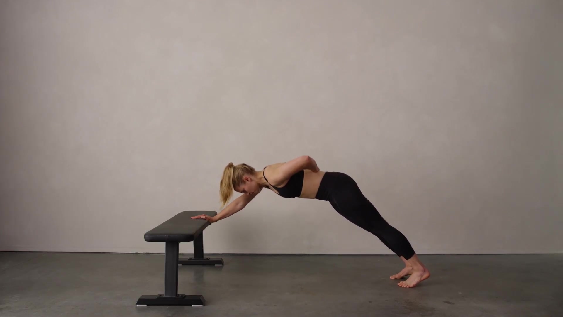 Long Lever Single Arm Plank on Bench Video, Instructions & Variations